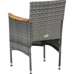 Bistro- & Balkonsets-vidaXL - Tuinset - Grijs - Poly rattan