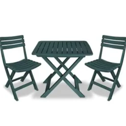 Bistro- & Balkonsets-vidaXL - Tuinset - Groen - Kunststof