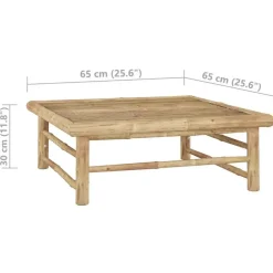 Loungesets-vidaXL - Tuinset - Wit - Bamboe - 6 stuks Met kussens