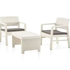 Bistro- & Balkonsets-vidaXL - Tuinset - Wit - Kunststof