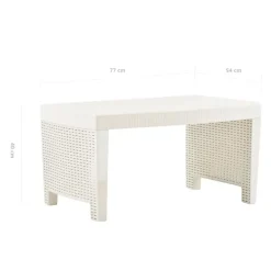 Bistro- & Balkonsets-vidaXL - Tuinset - Wit - Kunststof