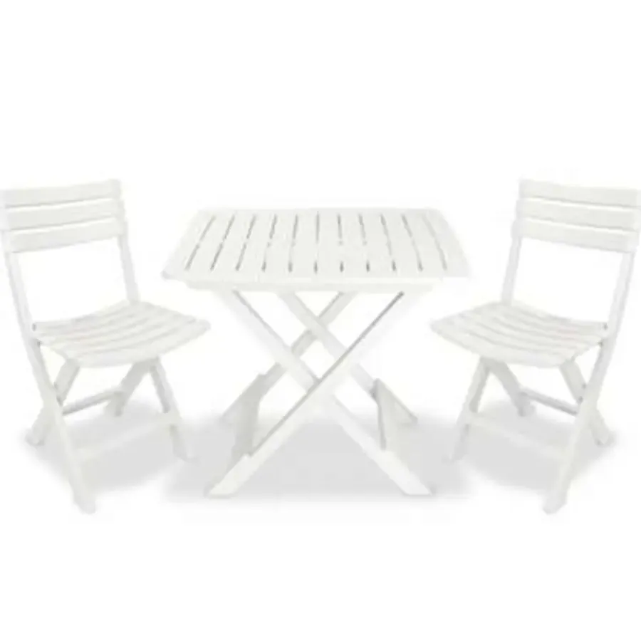 Bistro- & Balkonsets-vidaXL - Tuinset - Wit - Kunststof