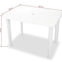 vidaXL - Tuinset - Wit - Kunststof