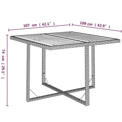 vidaXL - Tuinset - Zwart - Poly rattan - 5 stuks - Met kussens