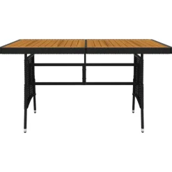 Tuinsets-vidaXL - Tuinset - Zwart - Poly rattan