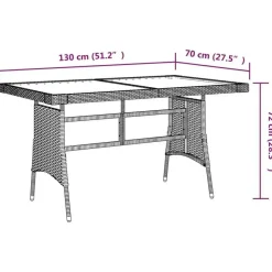 Tuinsets-vidaXL - Tuinset - Zwart - Poly rattan