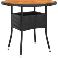 vidaXL - Tuinset - Zwart - Poly rattan - 3 stuks