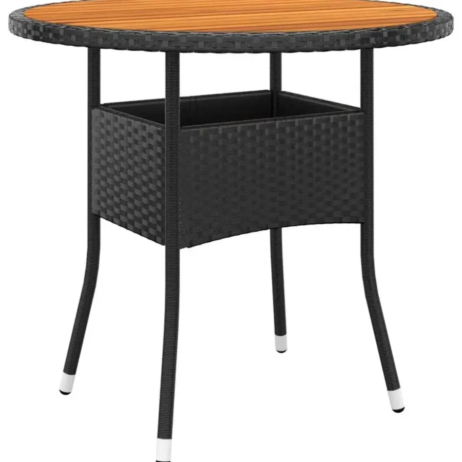 vidaXL - Tuinset - Zwart - Poly rattan - 3 stuks