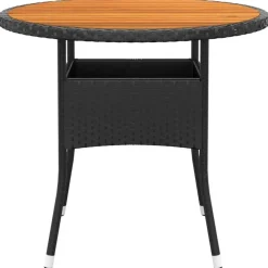 vidaXL - Tuinset - Zwart - Poly rattan - 3 stuks
