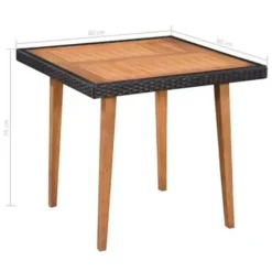 Tuinsets-vidaXL - Tuinset - Zwart - Poly rattan