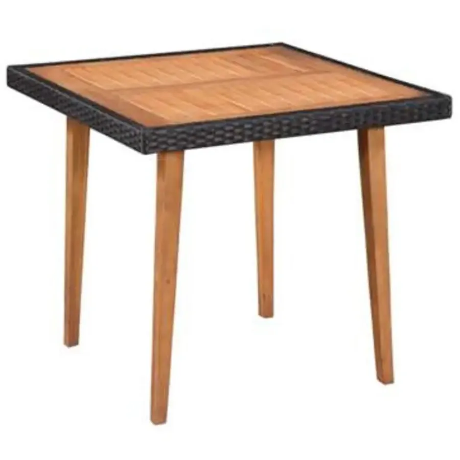 Tuinsets-vidaXL - Tuinset - Zwart - Poly rattan