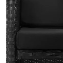 vidaXL - Tuinset - Zwart - Poly rattan