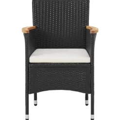 vidaXL - Tuinset - Zwart - Poly rattan - 3 stuks