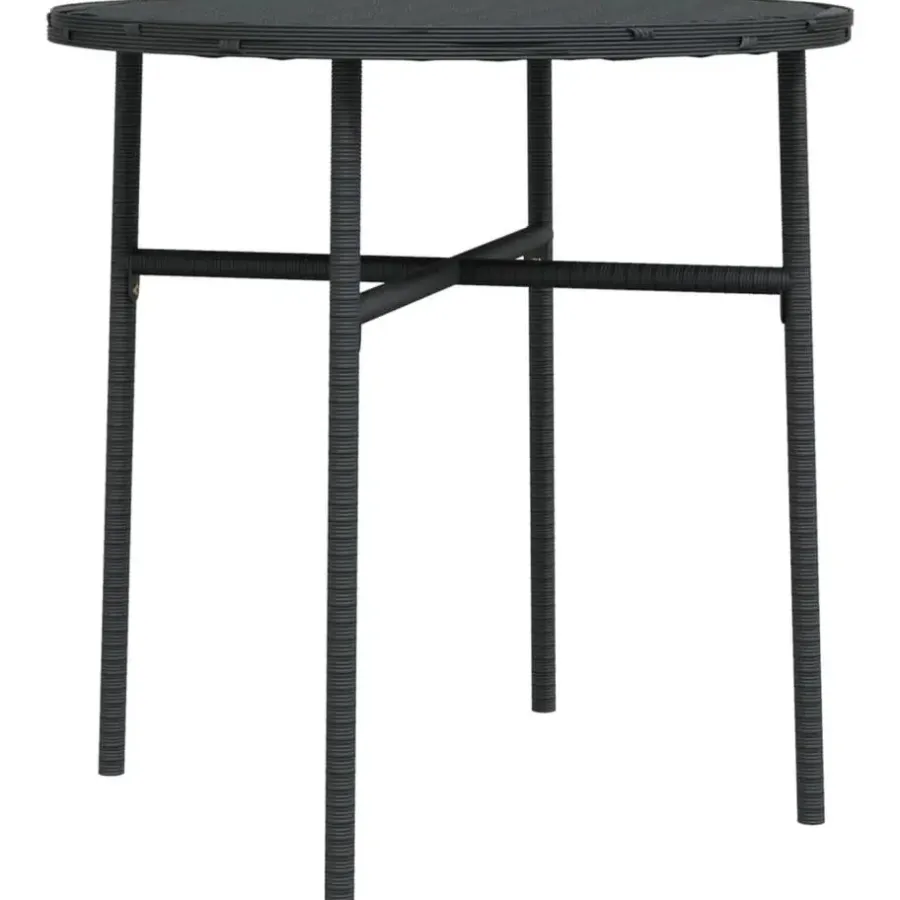 vidaXL - Tuinset - Zwart - Poly rattan - 3 stuks
