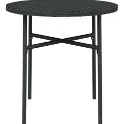 vidaXL - Tuinset - Zwart - Poly rattan - 3 stuks