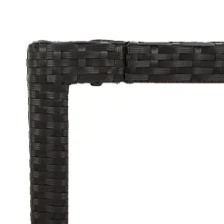 Tuinsets-vidaXL - Tuinset - Zwart - Poly rattan - 190 cm - 7 stuks - Met kussens
