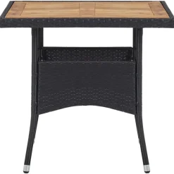 vidaXL - Tuinset - Zwart - Poly rattan