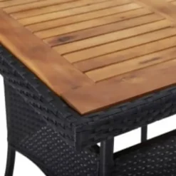 vidaXL - Tuinset - Zwart - Poly rattan