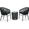 Bistro- & Balkonsets-vidaXL - Tuinset - Zwart - Polyetheen