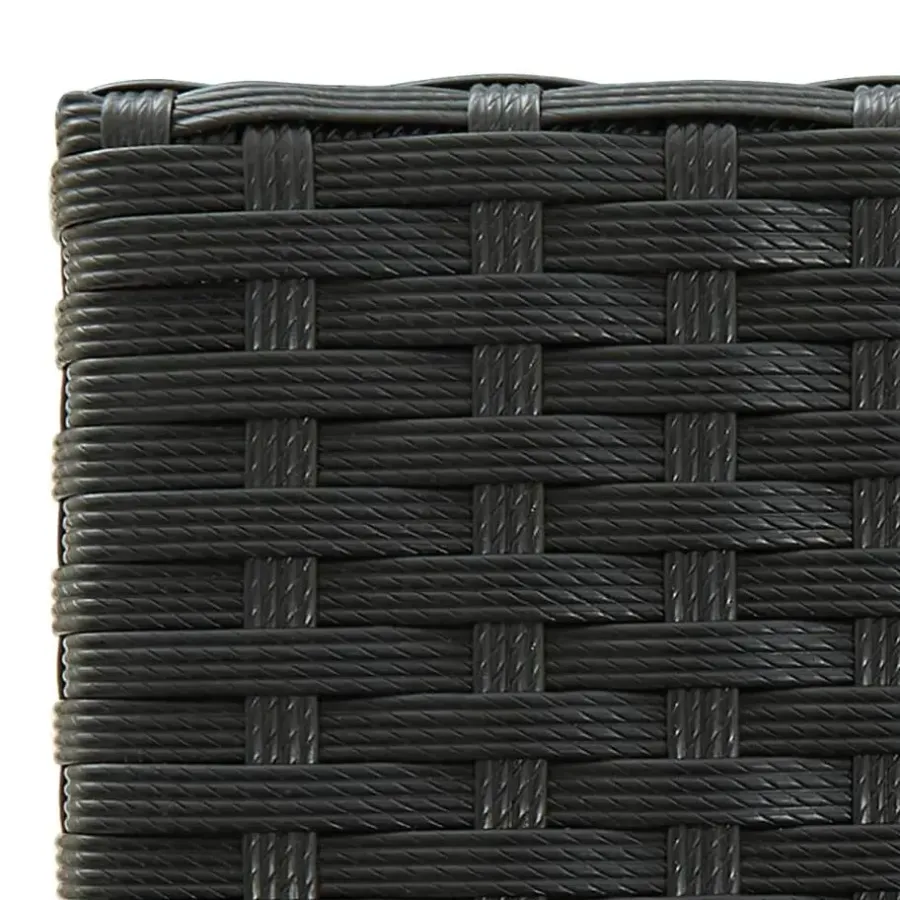 Tuinsets-vidaXL - Tuinset - Zwart - Poly rattan