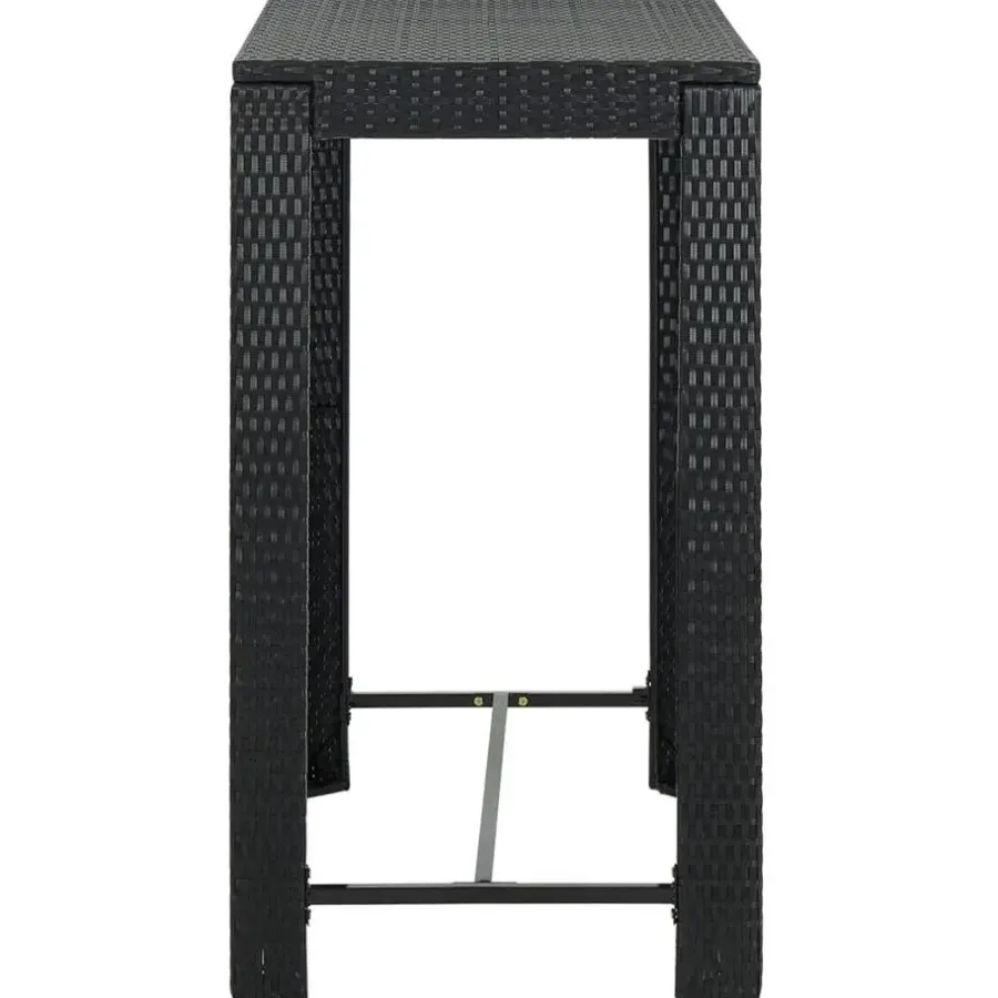 Tuinsets-vidaXL - Tuinset - Zwart - Poly rattan