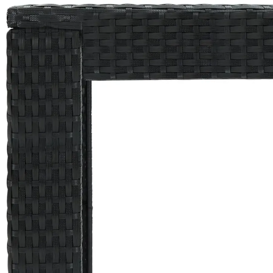 Tuinsets-vidaXL - Tuinset - Zwart - Poly rattan