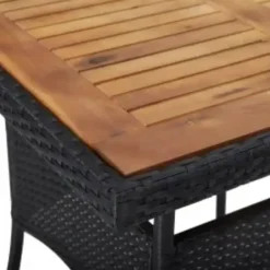 vidaXL - Tuinset - Zwart - Poly rattan