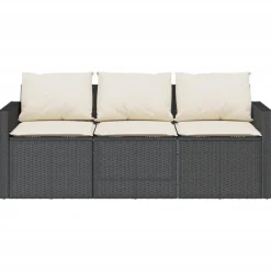 vidaXL - Tuinset - Zwart - Poly rattan
