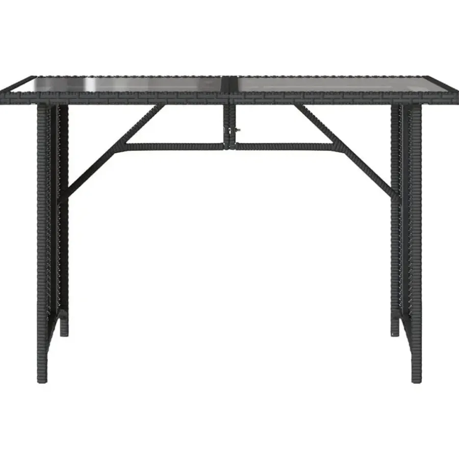 vidaXL - Tuinset - Zwart - Poly rattan