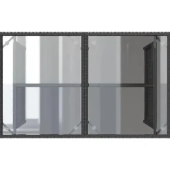 vidaXL - Tuinset - Zwart - Poly rattan