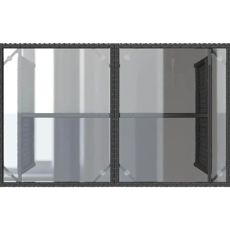 vidaXL - Tuinset - Zwart - Poly rattan