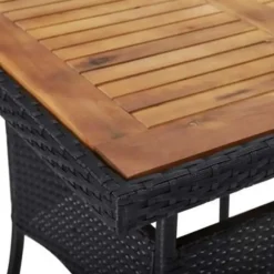 Tuinsets-vidaXL - Tuinset - Zwart - Rattan