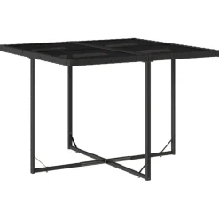 Tuinsets|Tuinsets-vidaXL - Tuinset zwart kussens - Zwart - PE rattan - 110x106 cm - 5 stuks