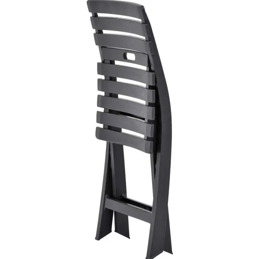 vidaXL - Tuinstoel - Antraciet - Kunststof - 2 stuks