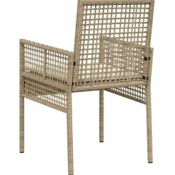 Tuinstoelen-vidaXL - Tuinstoel - Beige - Poly rattan - 53 x 60 x 85cm