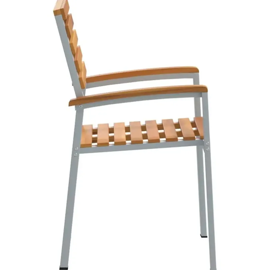 Tuinstoelen-vidaXL - Tuinstoel - Bruin - Massief acaciahout - 56 x 57 x 87cm