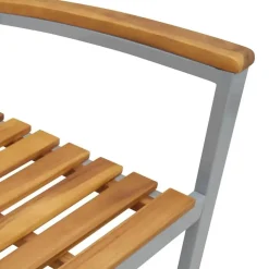 Tuinstoelen-vidaXL - Tuinstoel - Bruin - Massief acaciahout - 56 x 57 x 87cm