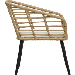 Tuinstoelen-vidaXL - Tuinstoel - Bruin - Poly rattan - 2 stuks