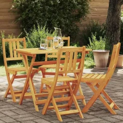 vidaXL - Tuinstoel - Bruin - Massief acaciahout - 36 x 46 x 86cm