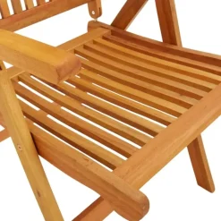 Tuinstoelen-vidaXL - Tuinstoel - Bruin - Eucalyptushout - 2 stuks - Inklapbaar