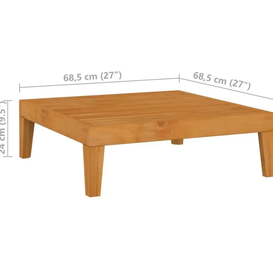 Loungeset Elementen-vidaXL - Tuinstoel - Wit - Acaciahout
