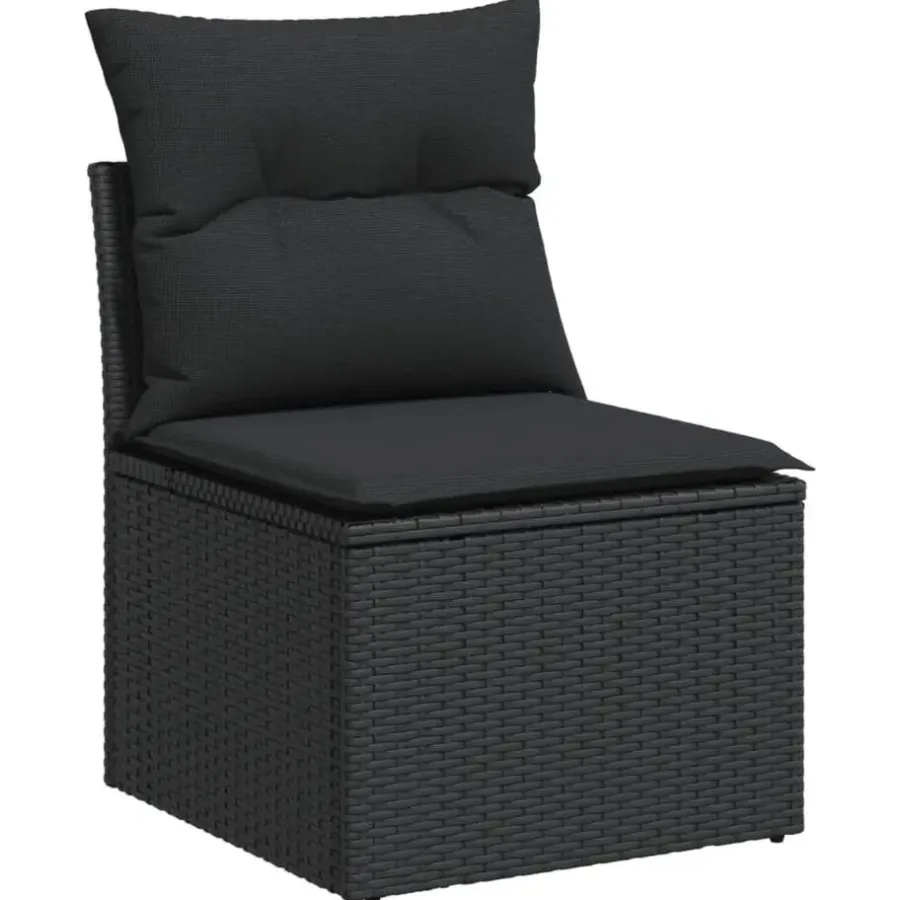 vidaXL - Tuinstoel - Zwart - Poly rattan