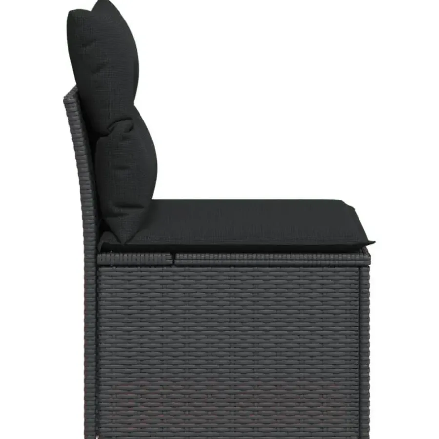 vidaXL - Tuinstoel - Zwart - Poly rattan