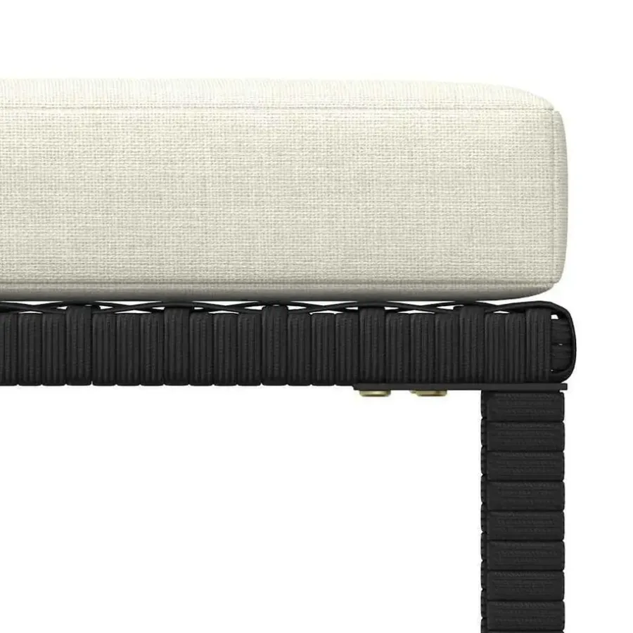 Loungesets-vidaXL - Tuinstoel - Zwart - Rattan