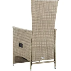 Tuinstoelen-vidaXL - Tuinstoelen - Beige - Poly rattan - 2 stuks - Met kussens