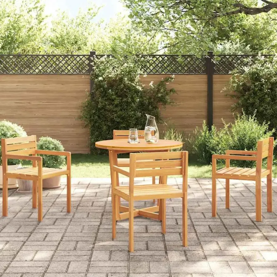 vidaXL - Tuinstoelen - Bruin - Massief acaciahout - 4 stuks - 50x53x80 cm