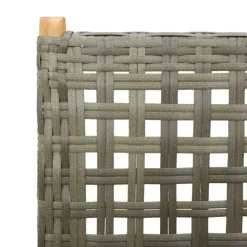 Tuinstoelen-vidaXL - Tuinstoelen - Grijs - Acaciahout en poly rattan - 2 stuks
