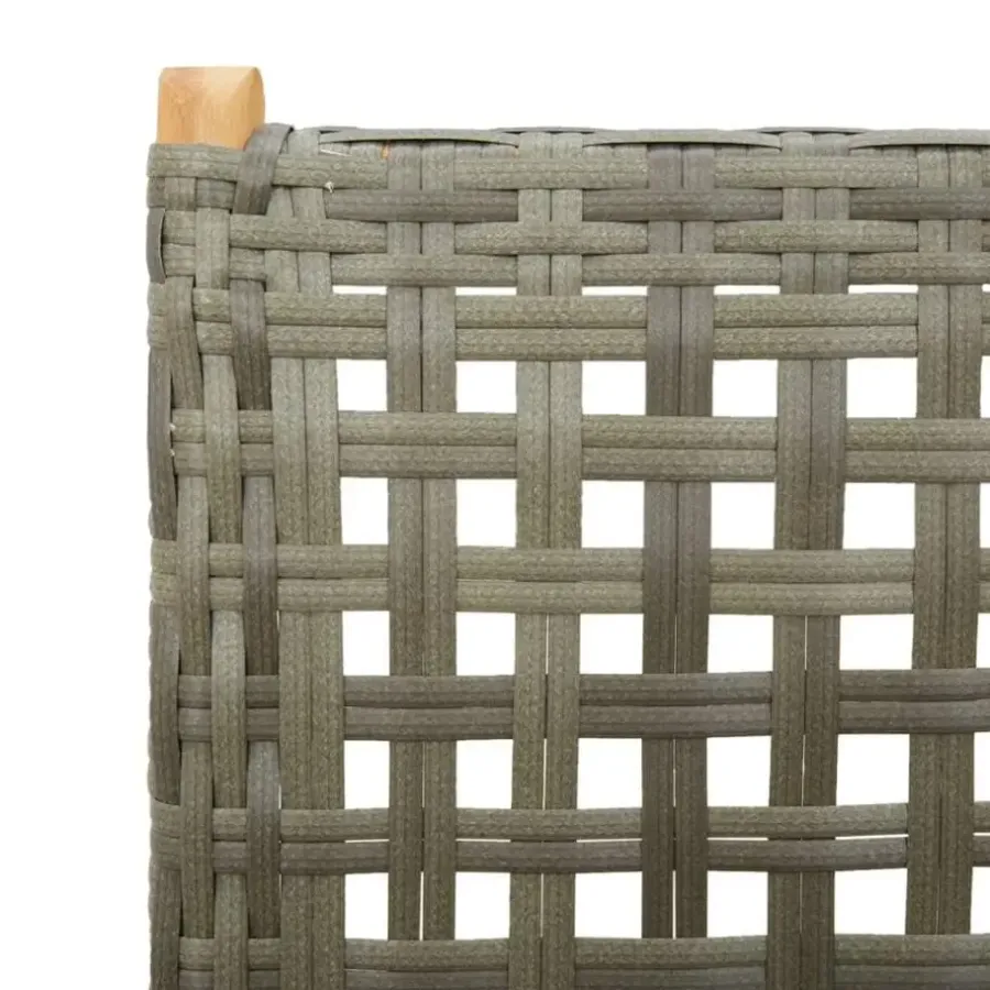 Tuinstoelen-vidaXL - Tuinstoelen - Grijs - Acaciahout en poly rattan - 2 stuks