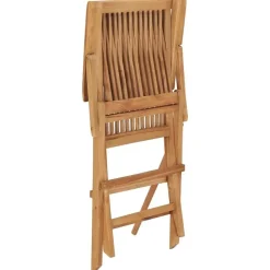 Tuinstoelen-vidaXL - Tuinstoelen - Inklapbaar - Massief teakhout - 2 stuks