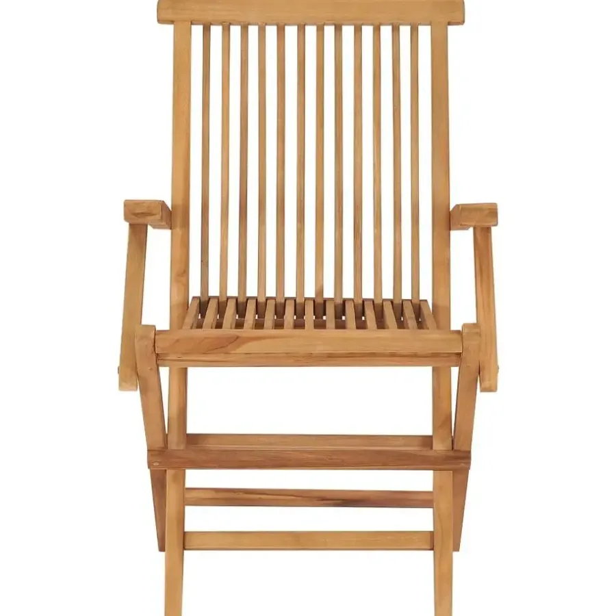 Tuinstoelen-vidaXL - Tuinstoelen - Inklapbaar - Massief teakhout - 2 stuks